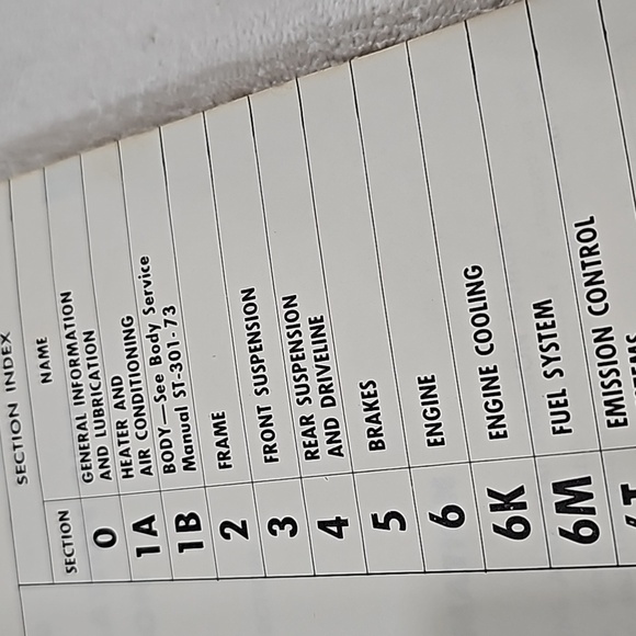 Chevrolet 1973 Vega Shop Manual Auto Repair Guide - Picture 5 of 8